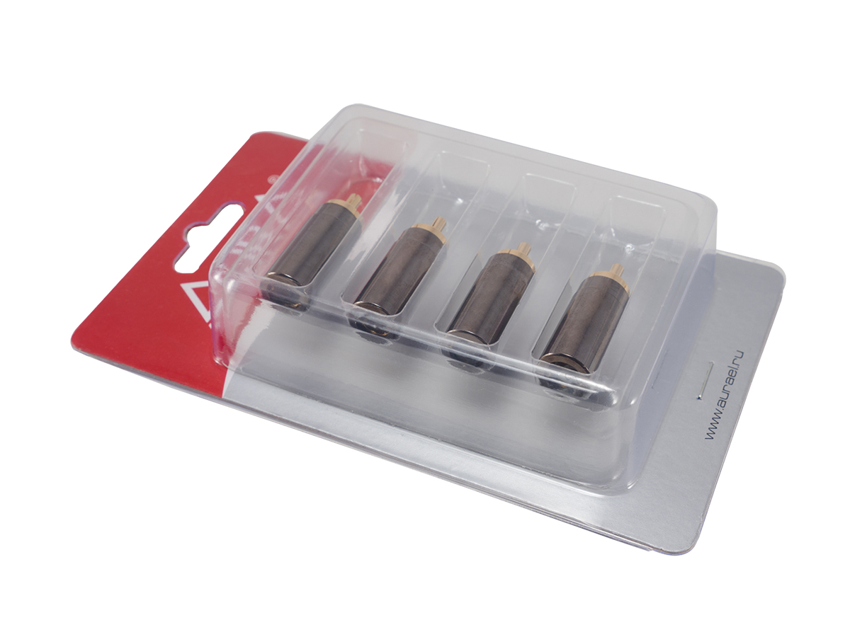 AurA | RCA-P618 | RCA - коннектор для кабеля до 6 мм, 4шт., блистер | превью 1