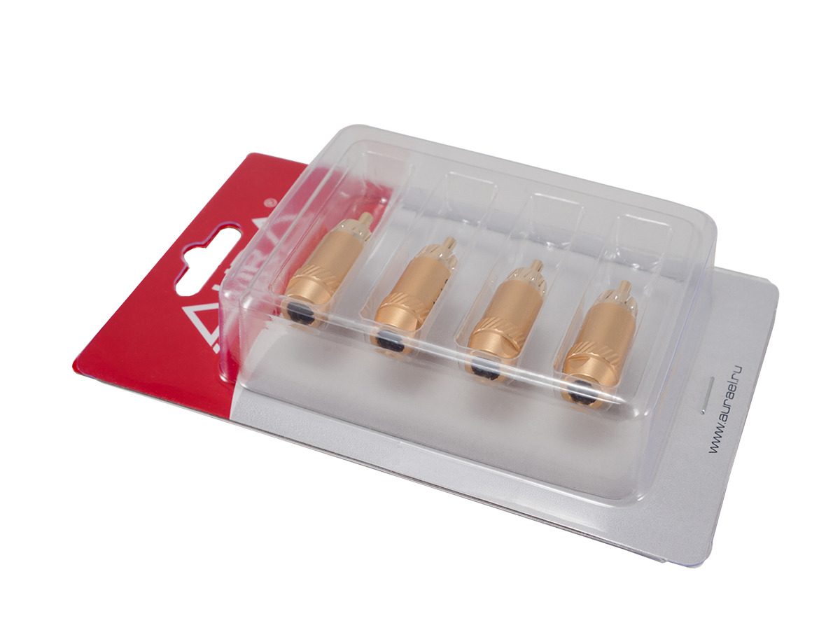 AurA | RCA-P617 | RCA - коннектор для кабеля до 6 мм, 4шт., блистер | превью 2