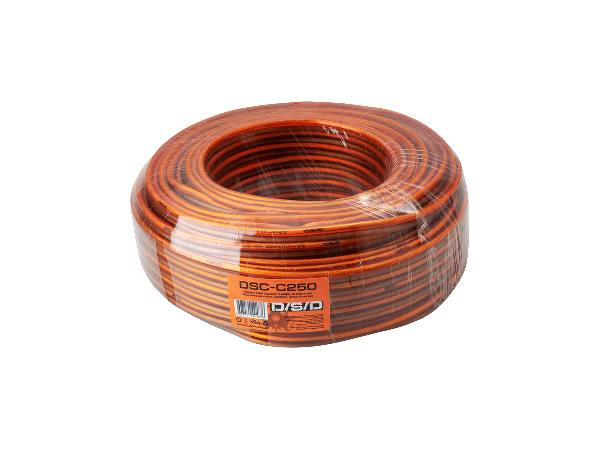 D/S/D | DSC-C250 | 2x2.5мм² (14Ga), моток 40 метров, без катушки, ЦЕНА ЗА БУХТУ | 1