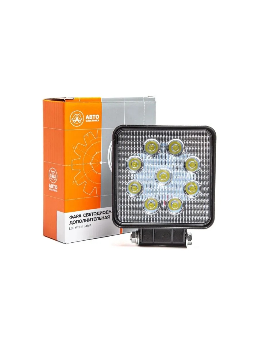 Автоэлектрика| AE27S-9LED-42PC |Фара светодиодная,квадратная,110*42*140,,27Вт,10-30V,1шт | 5
