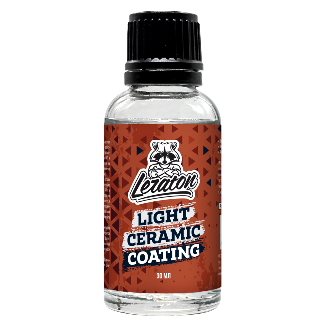 LERATON | LIGHT Ceramic Coating SET | Керамическое покрытие для кузова LIGHT Ceramic Coating 30мл | 3