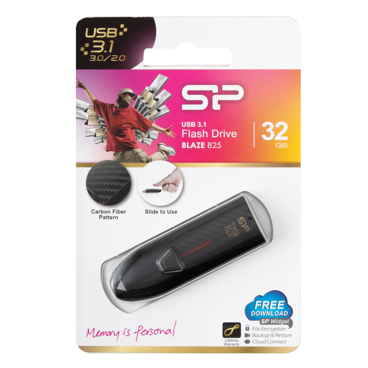 Silicon Power | 32GB | Модуль памяти USB 3.2 32GB Blaze B25 черный| превью 2