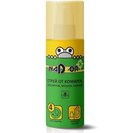 Nadzor | ISK001N | Спрей от комаров и мошек, 100мл| 1