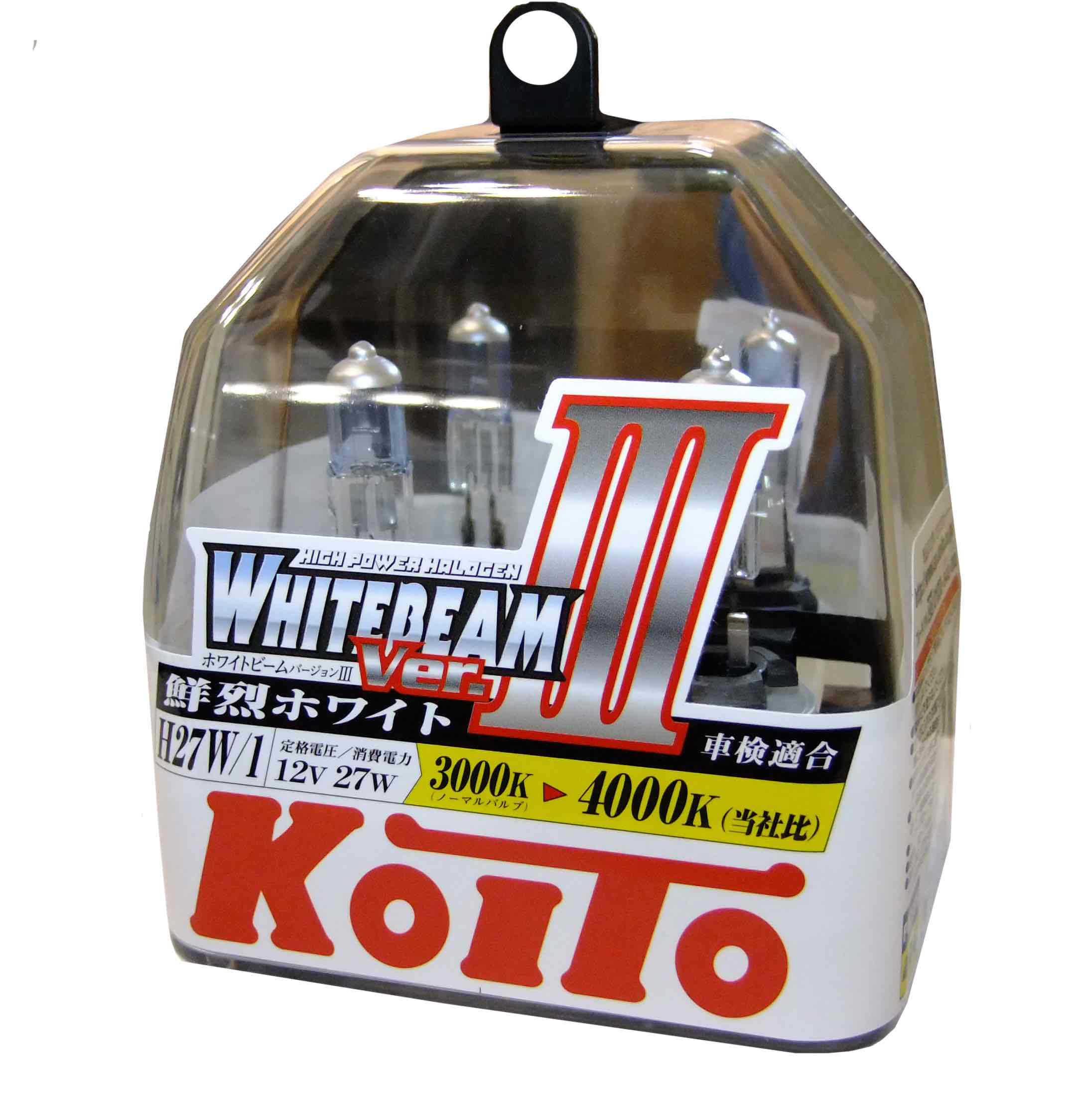 KOITO | P0728W H27/1 (прямой) WHITEBEAM | 12V 27W (55W) лампа накаливания  2шт.пласт уп.| превью 1