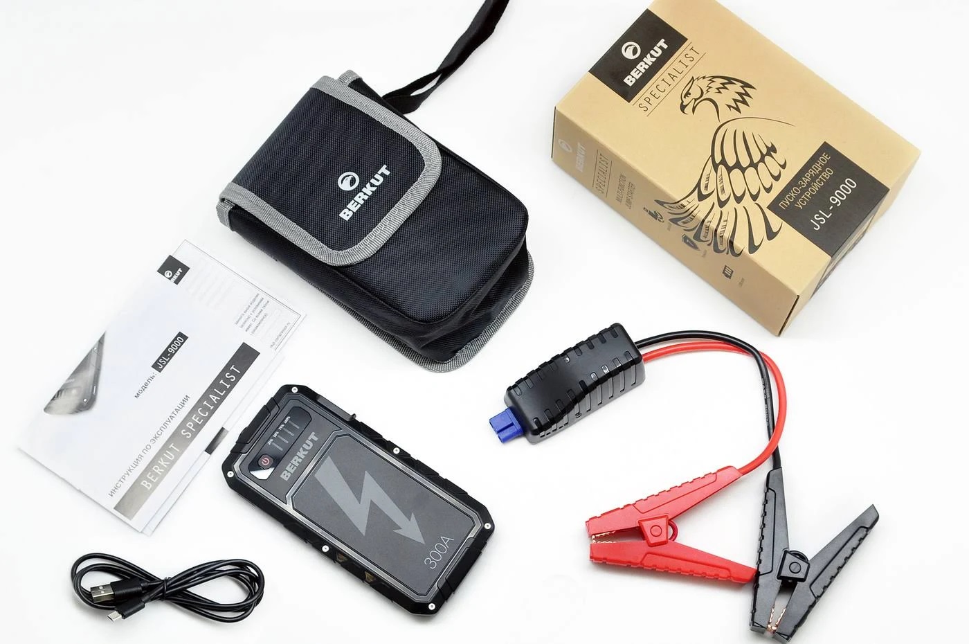 BERKUT | JSL-9000 | ПЗУ Li-Po 7000mАh Ток пуска 150/300a, USB QC 5V (2.4А), 9V (2.0A), | превью 2