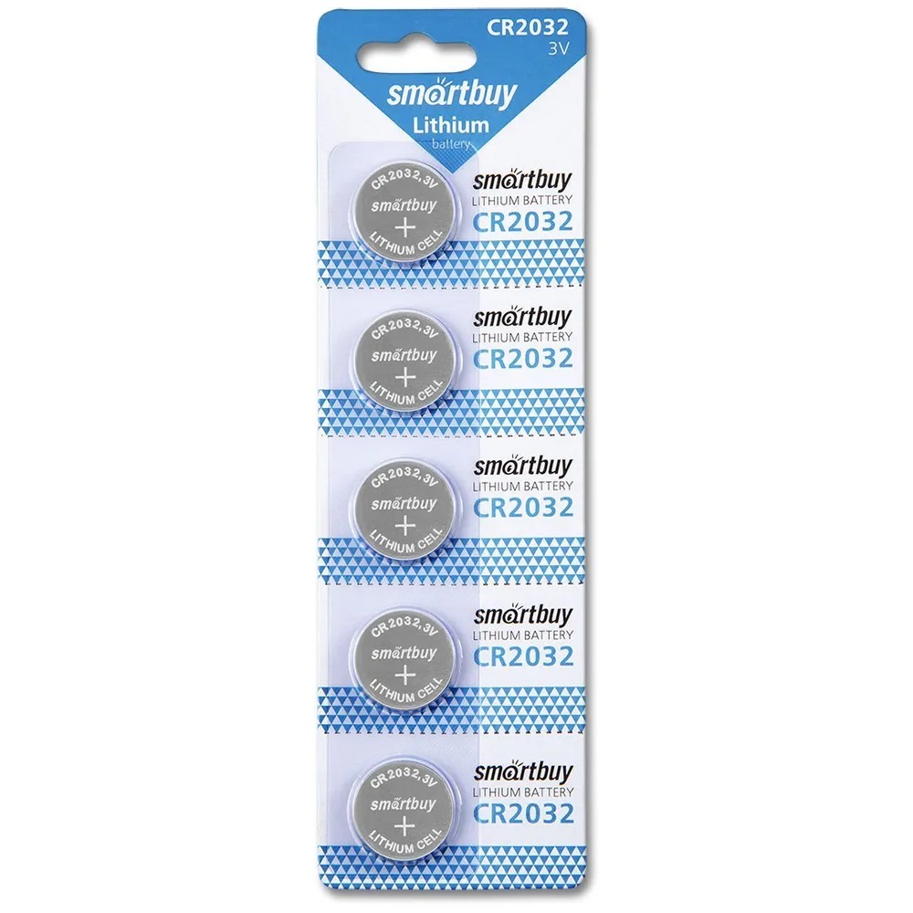 SMARTBUY | CR2032 | Батарейка SMARTBUY 5шт. ЦЕНА ЗА 5 ШТ. | 1