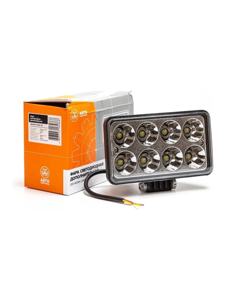 Автоэлектрика| AE24RT-8LED-HC |Фара светодиодная,прямоугольная,2режима,150*60*115,24Вт,10-30V,1шт | 4