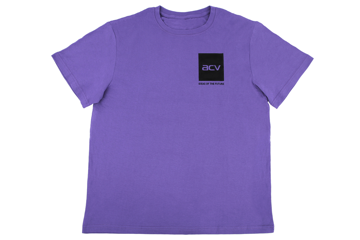ACV | Футболка |  Фиолетовая черный логотип | L | превью 1