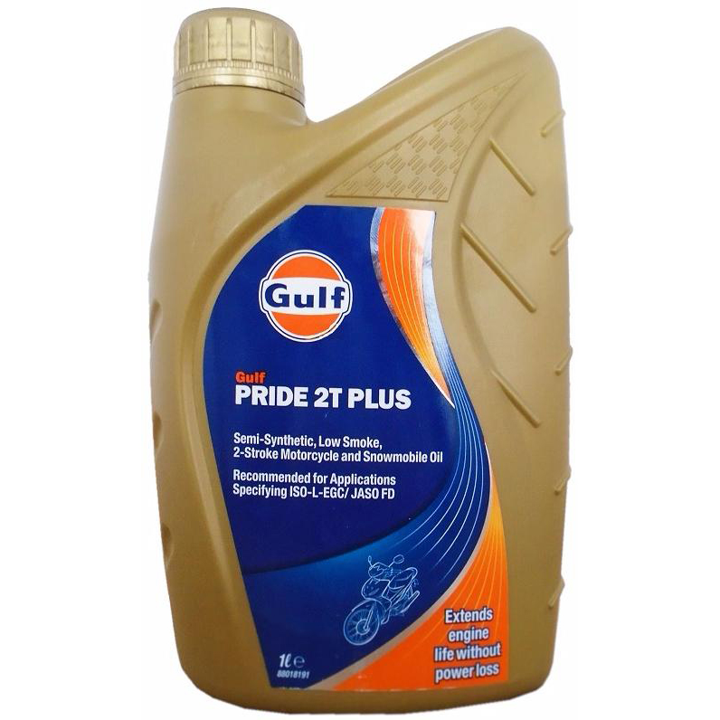 Gulf | Pride 2T Plus 1L | 1L п/с..масло для 2т.дв.смеш.и разд. с-ма смазки API TC,ISO EGD | 1