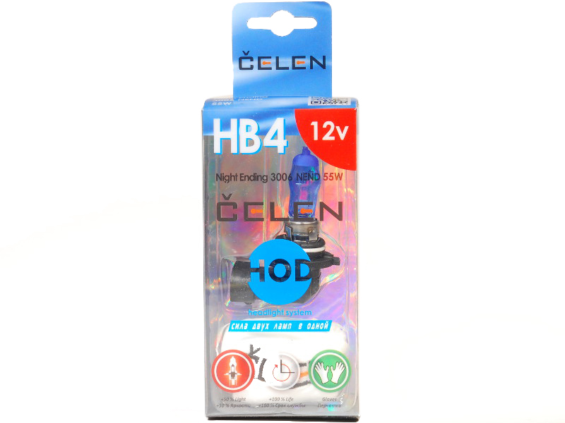 CELEN | HB4 3006NEND Halogen | Лампа HOD Night Ending + 50% HB4 12V 55W СИНЯЯ БЛИСТЕР | 1