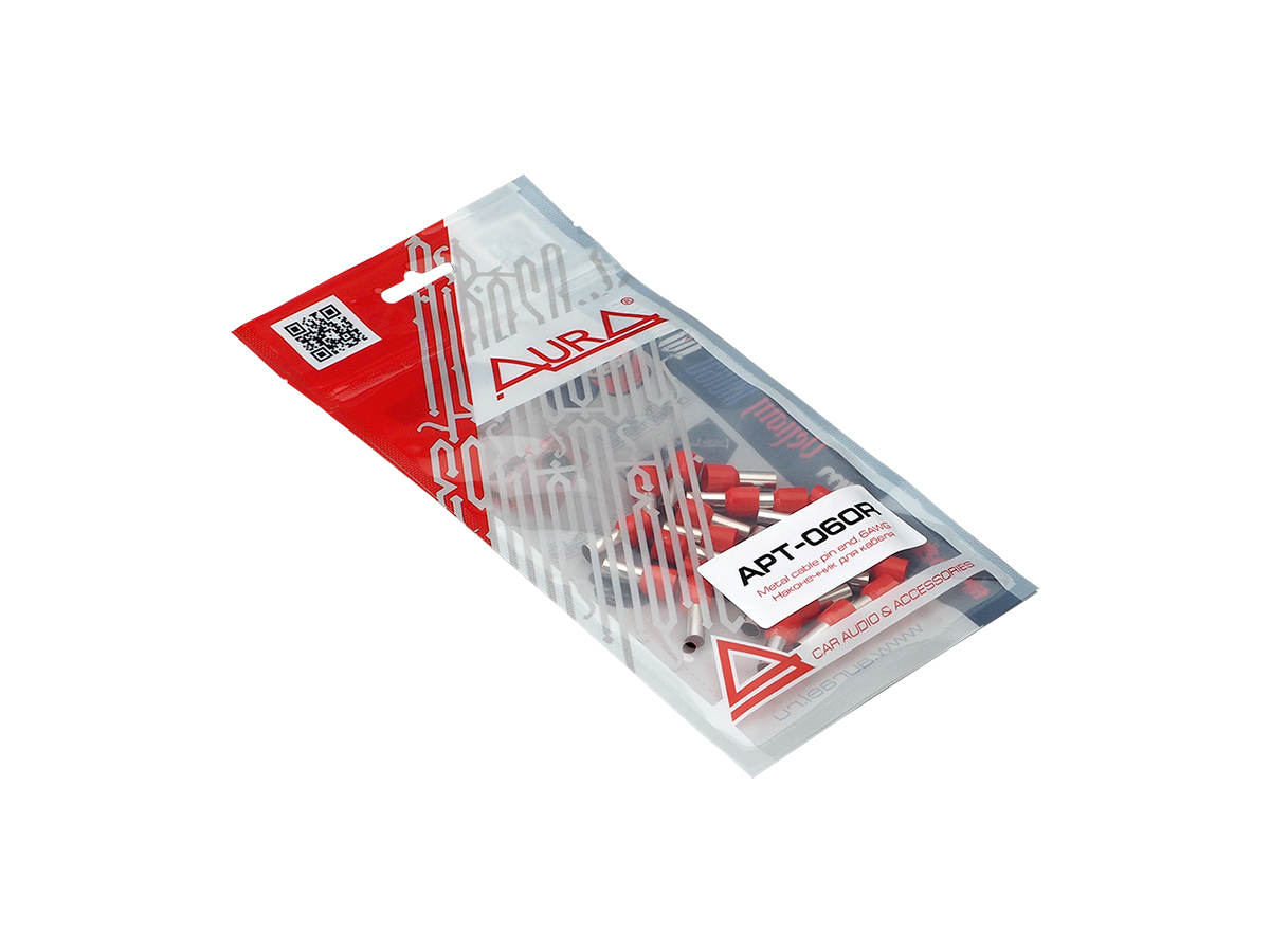 AurA | APT-060R | Гильза силовая, 6Ga (14мм2), КРАСНАЯ, комплект 25шт., Nickel | превью 2
