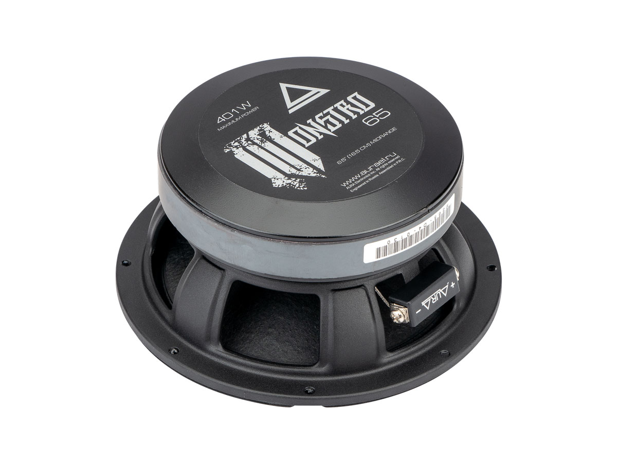 AurA | MONSTRO-65 | 6.5" (16.5cm), 1.75" VC, ПАРА, 4 Ом, 221/401w, 101db, 130Hz-17kHz, 72mm | 6