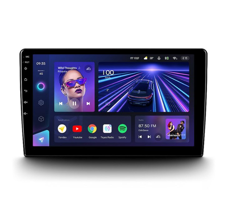 TEYES | CC3  3+32 | 50х4, 1 DIN  Android 9. экран 10.2'' , ВТ,  Wi-fi. GPS. USB,   навигация   | превью 1