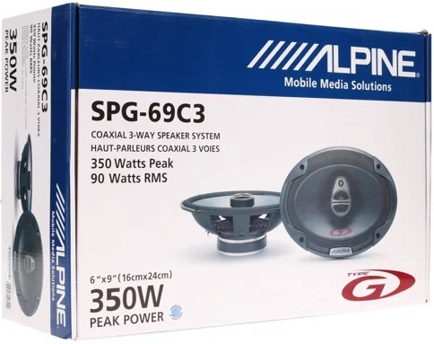 Alpine | SPG-69C3 | 6x9", коакс. 3-x полосн., 300Max/75RMS, 65-18000Гц | 4