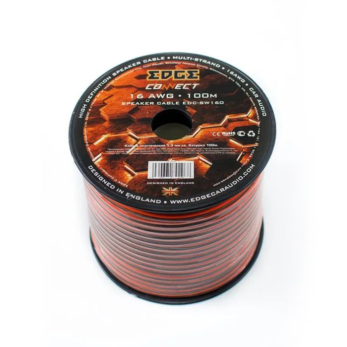 EDGE | EDC-SW160 | 2x1.5мм (16Ga), CCA, бухта 100м | 1