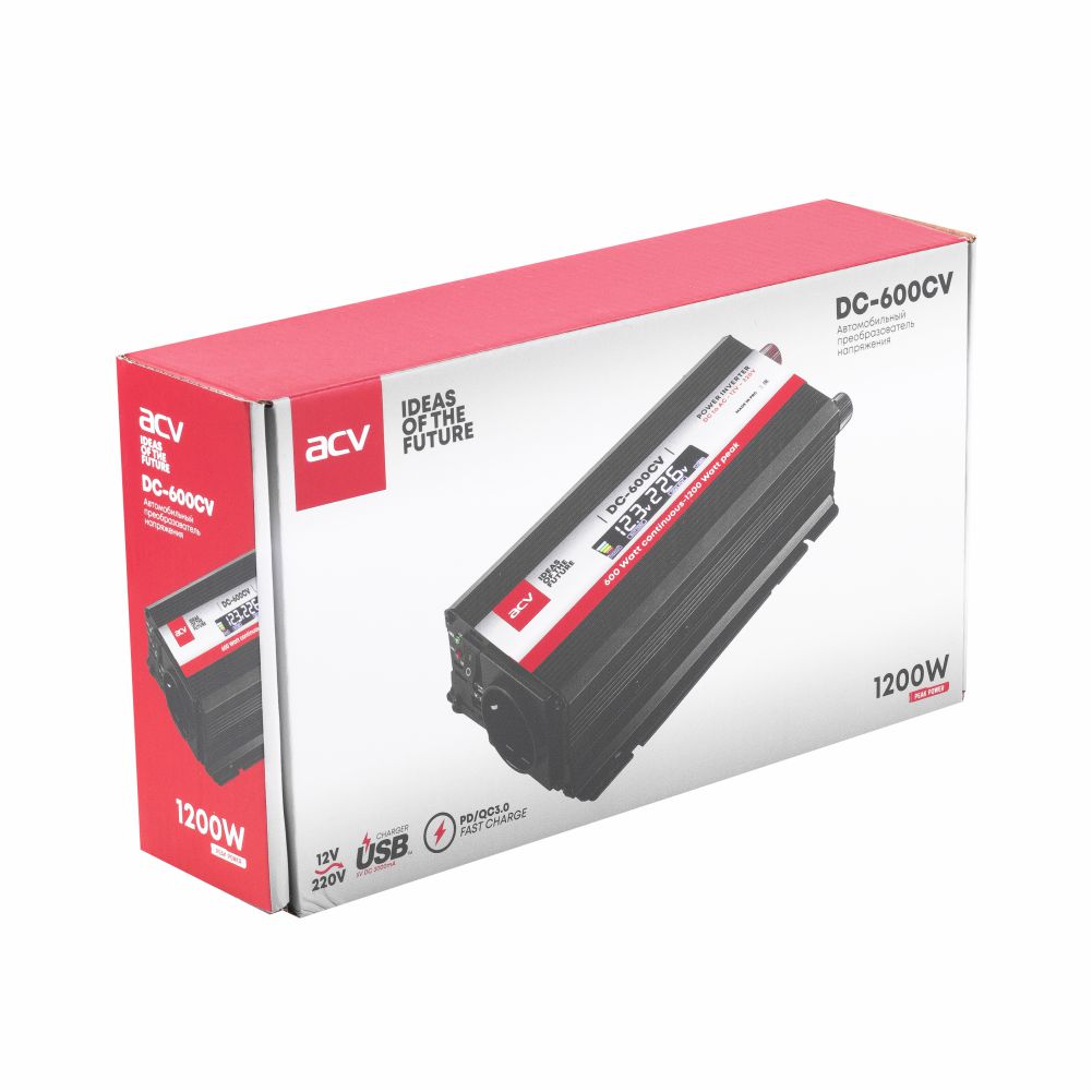 ACV | DC-600CV  | 600Вт /12В->220/PD 30W/QC3 | 5