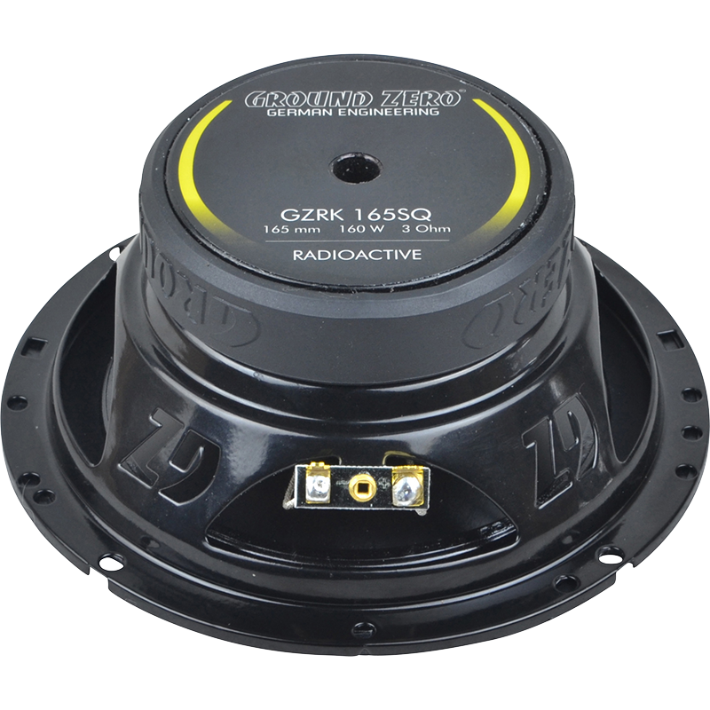 GROUND ZERO | GZRK 165SQ | НЧ-динамики, 6,5" (16см), 110/160 Вт, 36Гц-4000Гц 3Ом, 89дБ | 4