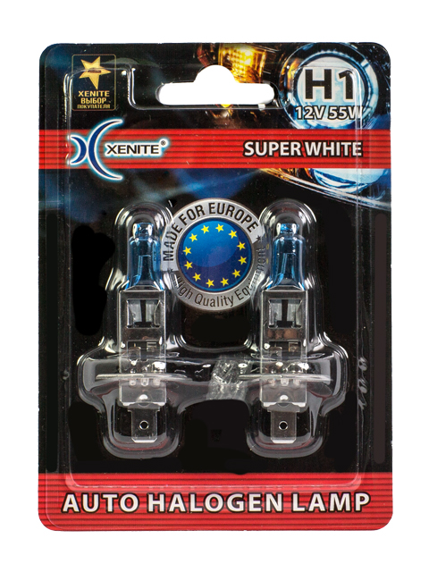 XENITE | H1 Super WHITE | 12V 55W + 30% | упаковка 2шт. 4
