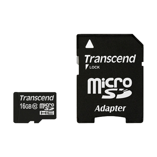 Transcend | MicroSD 16Gb (SD adapter ) TS16GUSDHC10 | Карта памяти MicroSD 16Gb +адаптер, Class 10 | превью 2