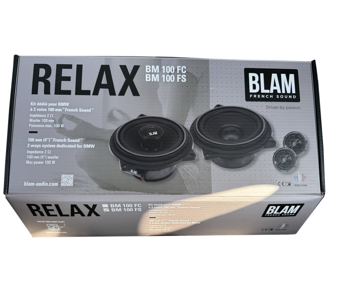 BLAM | BM100FC | 2-х полос.коакс. акус. для а/м BMW ,4" (10см), 50/100Вт, 80Гц-30кГц, 2Ом, 90,3 дБ | 5