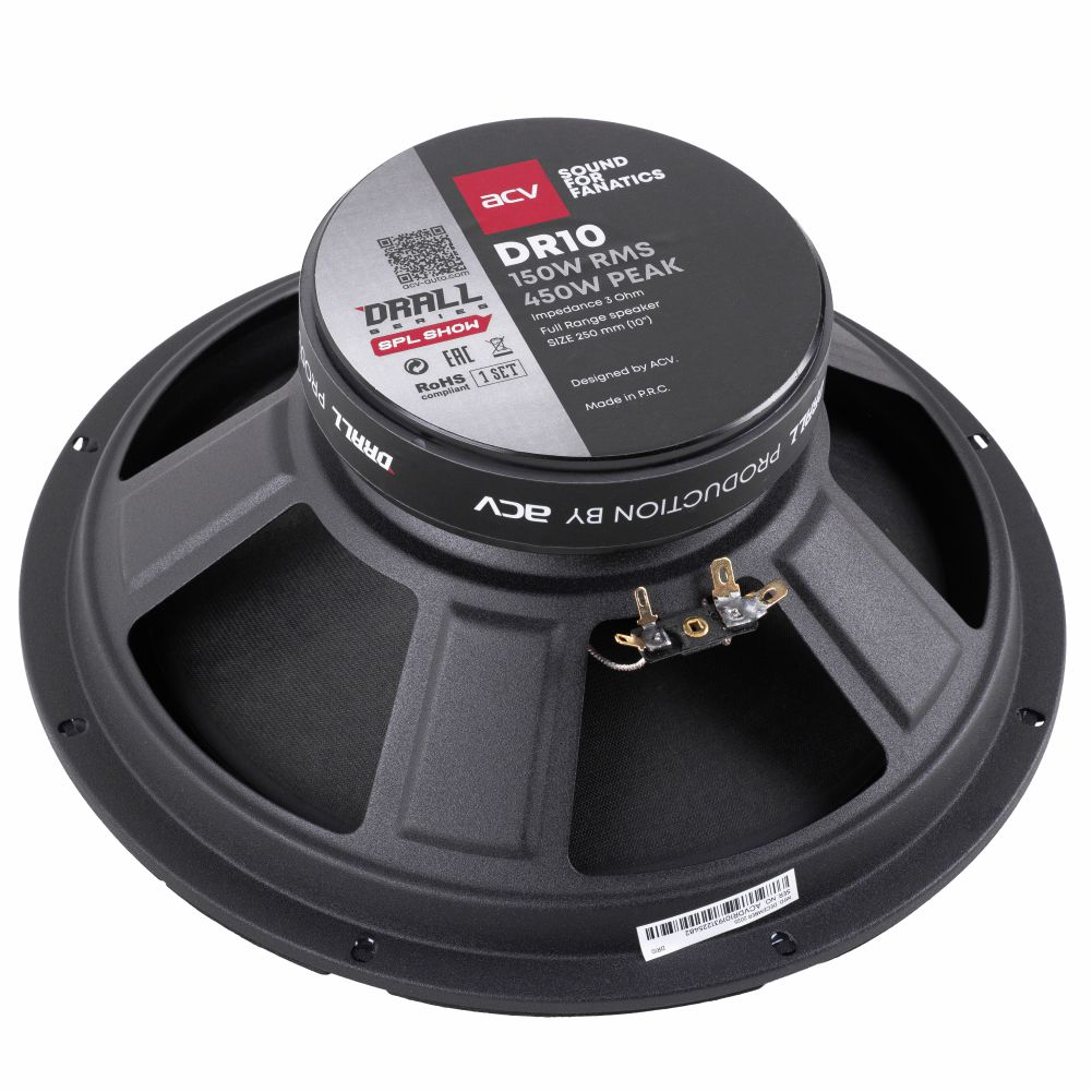 ACV | DR10 DRALL | эстрадная акустика 10" широкополосная/ RMS=150W/3Om/96дБ | 5