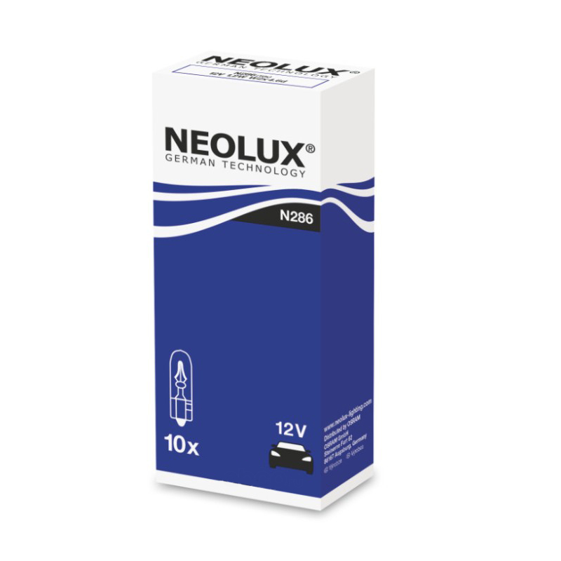 NEOLUX 1.2W | N286  | Лампа 1.2W 12V W2X4.6D 1уп. 10шт. | превью 2