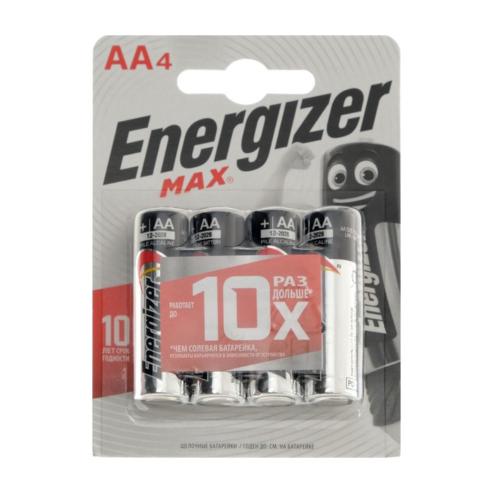 Energizer | АА LR6-4BL | Батарейка Energizer Max 4 шт. ЦЕНА за 4 шт. | превью 1