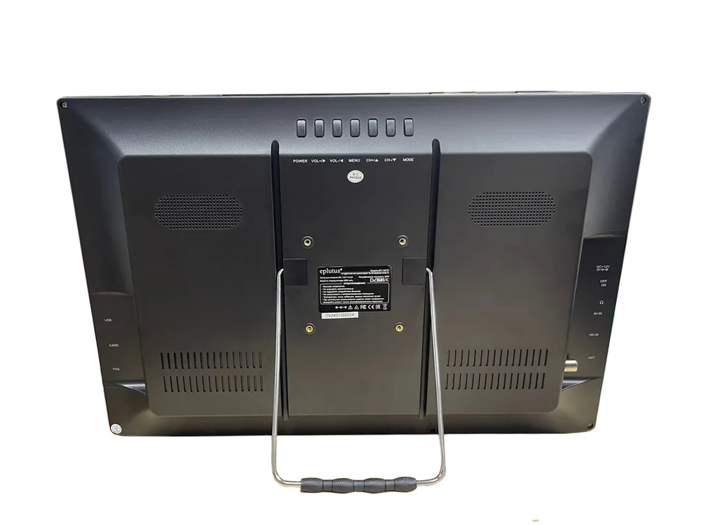 Eplutus | EP-194TD Black | 19" встроенный DVB-T2, USB, внутренний аккумулятор | 2