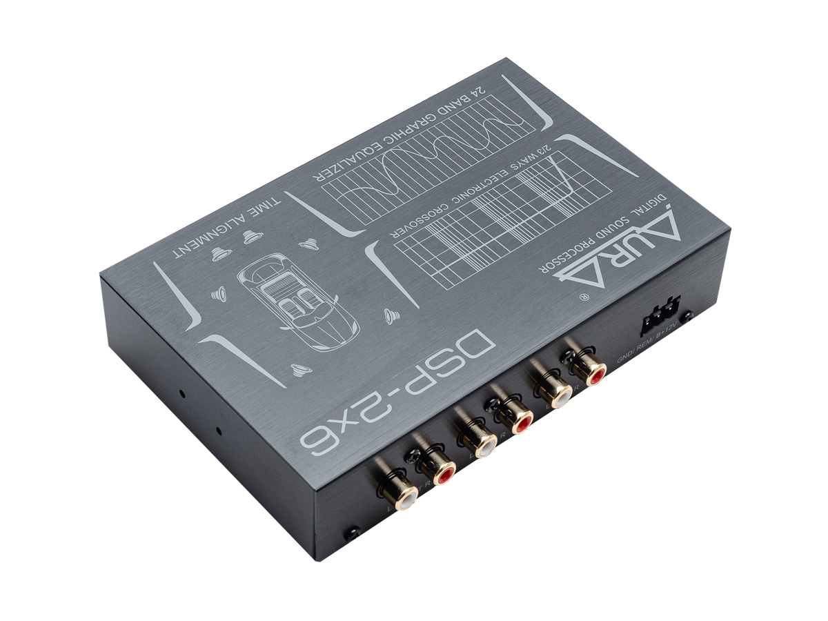 AurA | DSP-2x6 | DSP процессор, входы: 2 RCA, выходы: 6 RCA, BT, USB, APP | 2