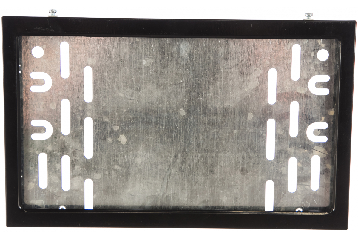 DolleX | SPL1A-31 | Рамка ном.знака 290х170 (новый ГОСТ, тип 1А) метал, с металл. адаптером, черная| превью 2
