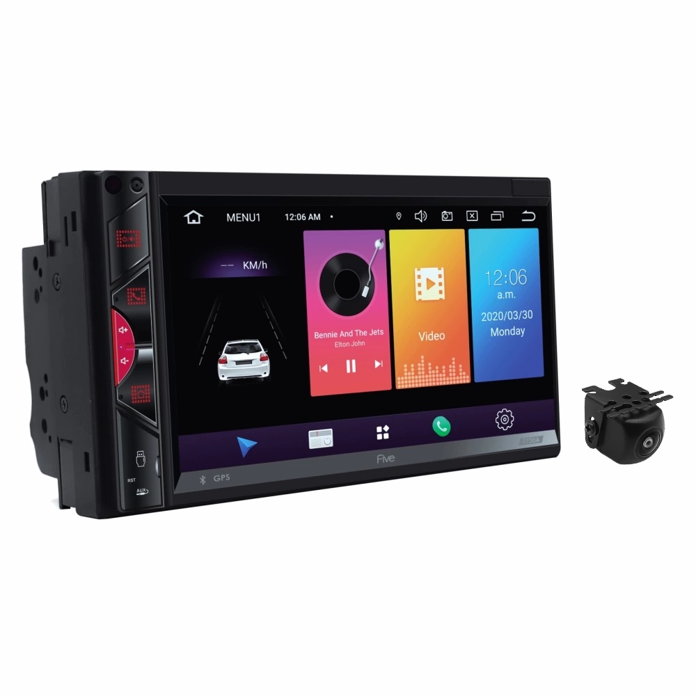 FIVE| F730A+AHD камера | 2din EURO//6.9"/Android9/1024*600/2+32Гб/FM/AM/USB/BT/GPS/WiFi/ | превью 1