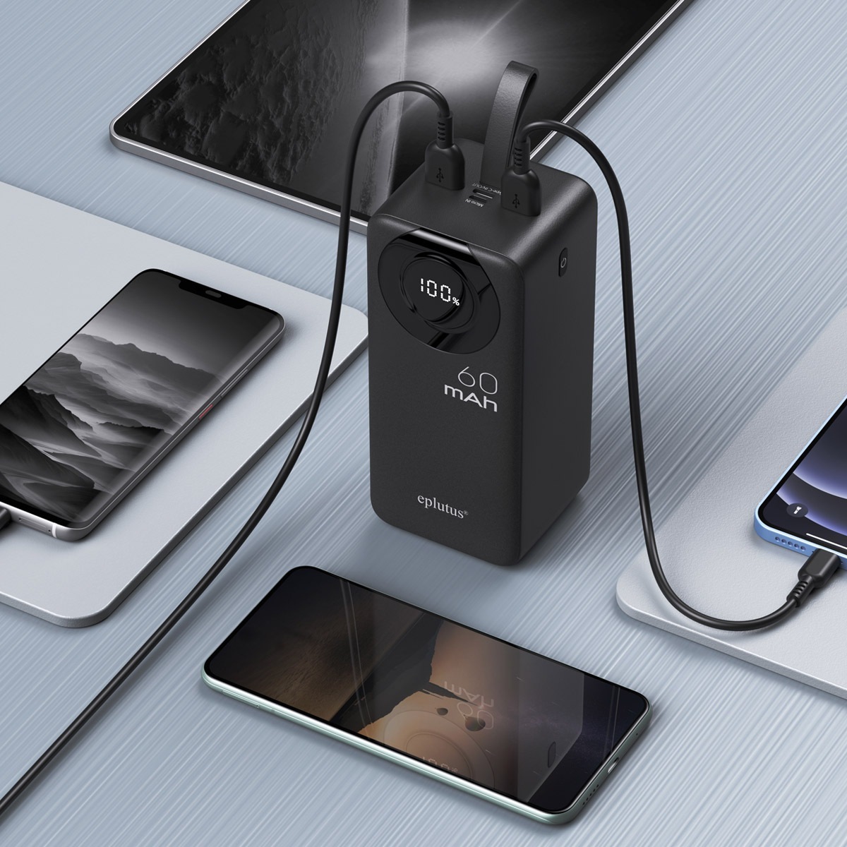 Mivo | EB-601Q | Power Bank 60000 мА⋅ч для зарядки телефонов, смартфонов, Индикатор заряда | 2