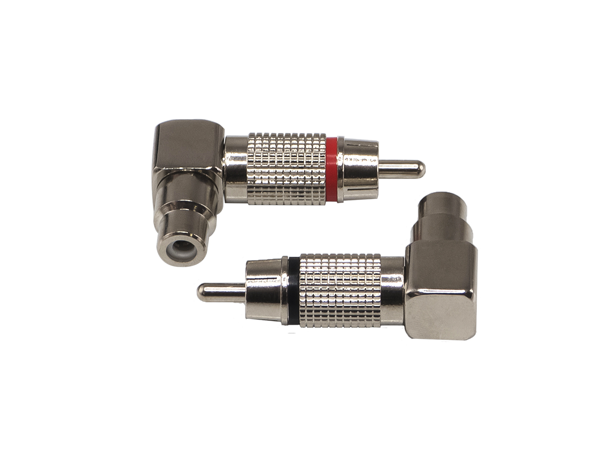 AurA | RCA-P621 | RCA - коннектор угловой, длинный, 2шт., Nickel, блистер | превью 1