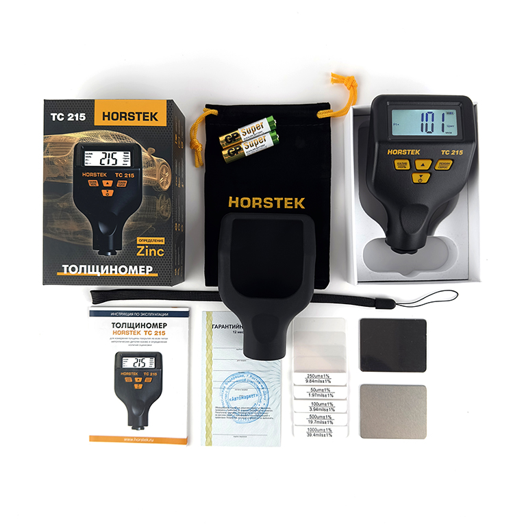 Толщиномер | HORSTEK TC-215+ ЧЕХОЛ | Все металлы диап. -10 до +50 Проверяет оцинковку | 2