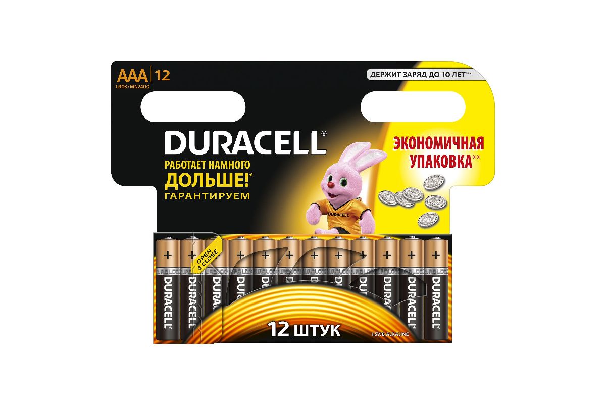 Duracell | ААA LR03-12BL  | Батарейка Duracell Basic 12 ШТ ЦЕНА ЗА 12 ШТ. | превью 1