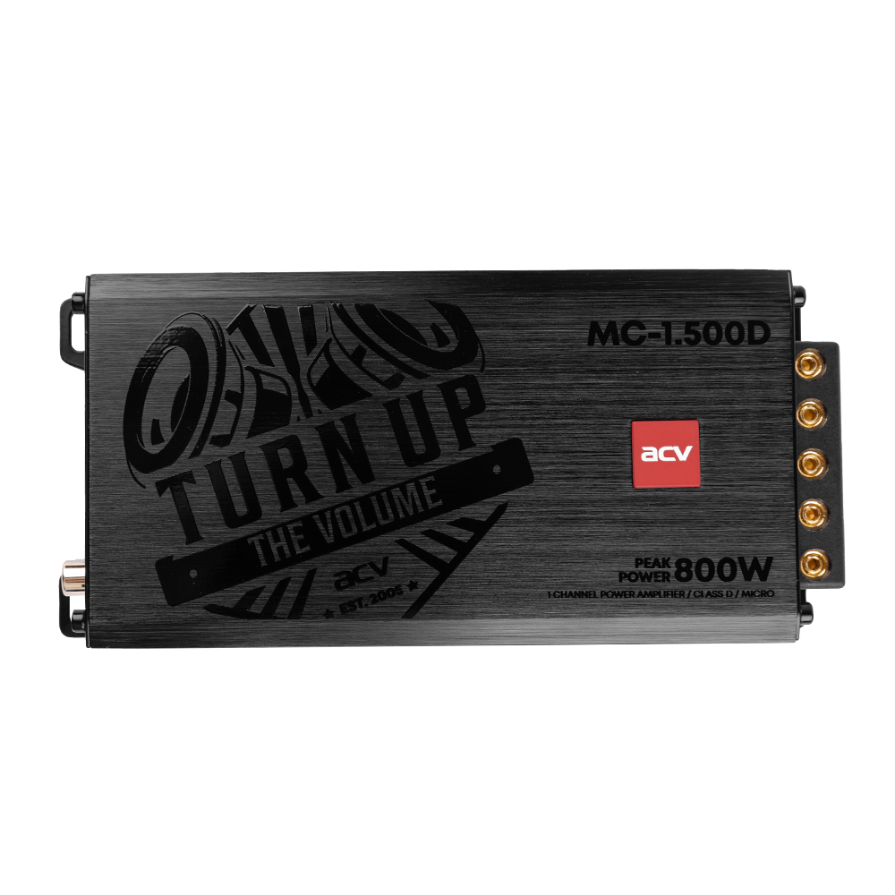 ACV | MC-1.500D | micro 500вт/1канал 2-1ом/BassBoost/D-class | 4