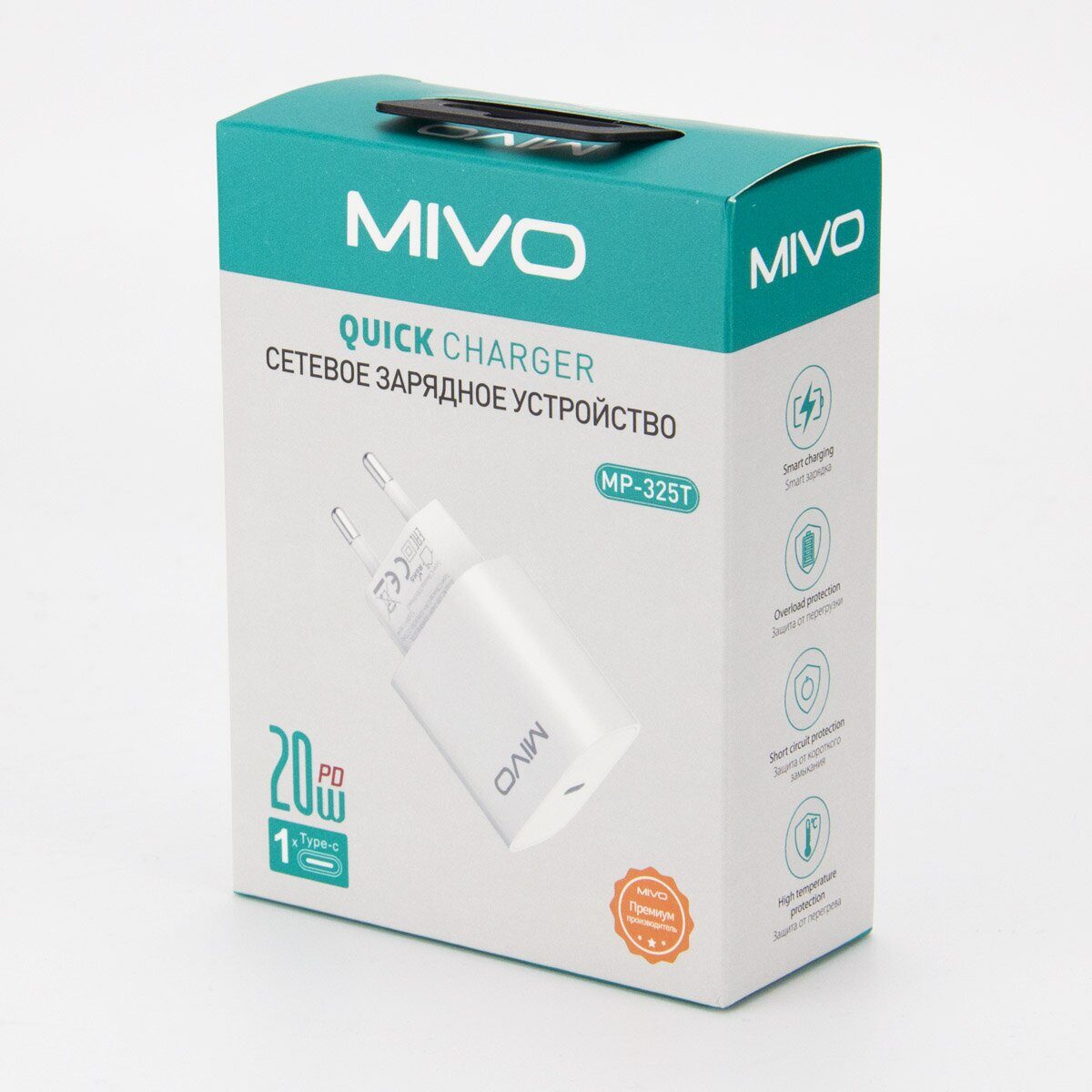 Mivo | MP-325T | Быстрая зарядка Сетевой адаптер Type-C  2.4A  | превью 3