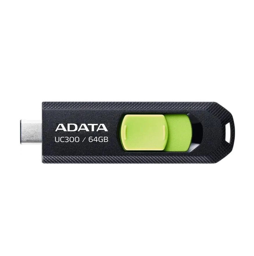 A-Data | 64GB | Модуль памяти USB 3.2 UC300 чёрный/зелёный| превью 2