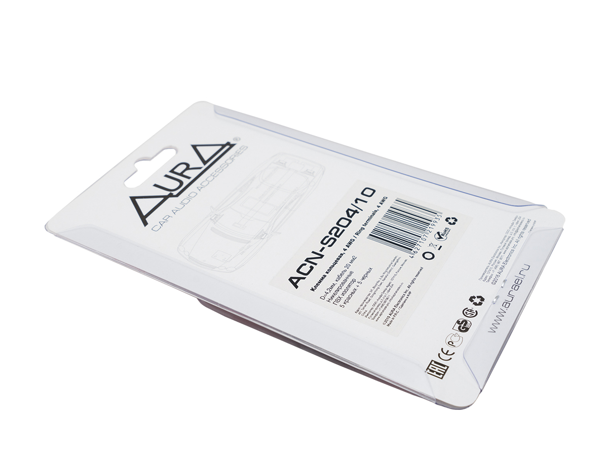 AurA | ACN-S204/10 | Клемма силовая, вилка, 4.2мм, 4Ga , 5 красных + 5 черных, Nickel, блистер | превью 3