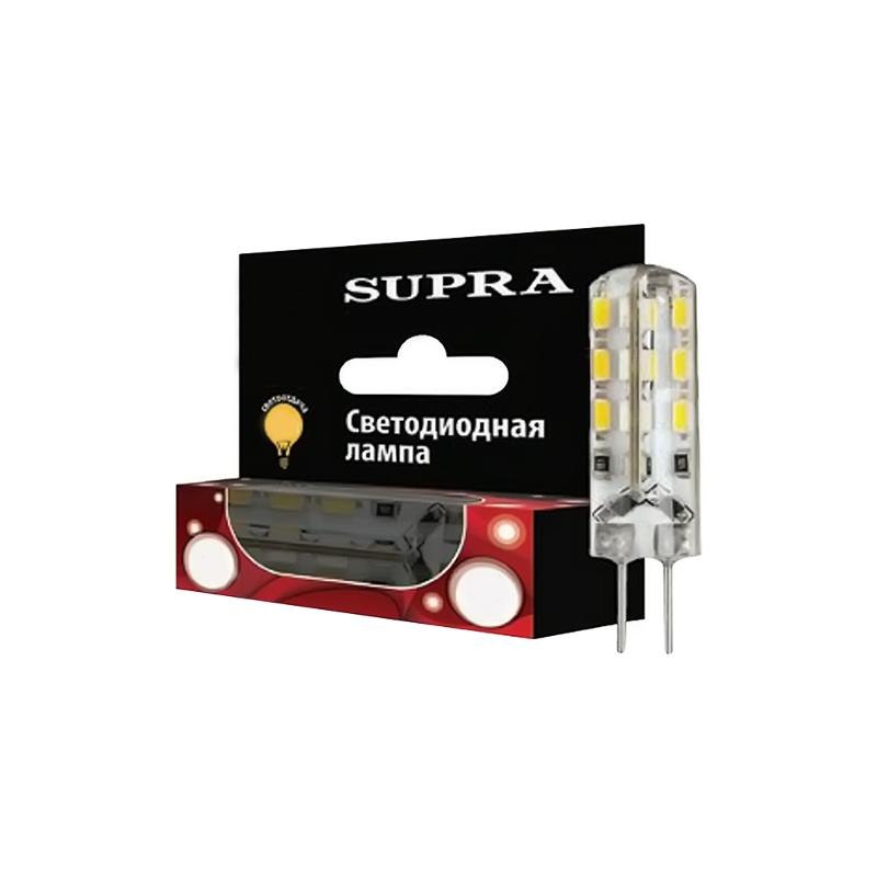 Лампы Supra | SL-LED-12V-2W/4000/G4 | светодиодная лампа Мощность - 2 Вт,Цоколь - G4, 4000К| 1