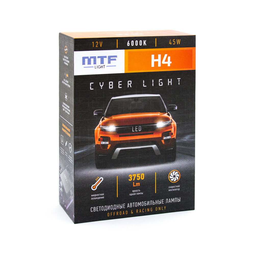 MTF | DP04K6 | Cyber Light Светодиодные лампы H4/H19 6000K, 3750Lm к-т 2 штуки | 1