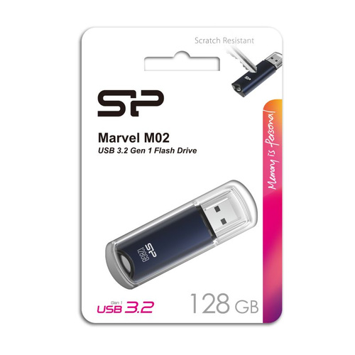 Silicon Power | 128GB | Модуль памяти USB 3.2 128GB Silicon Power Marvel M02 темно-синий| превью 1