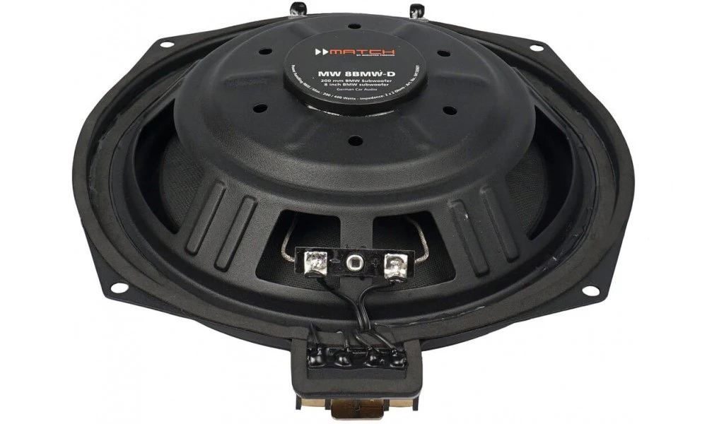MATCH | MW 8BMW-D | Сабвуфер 20см, 8", 200/400Watts, для BMW/mini, маленькая посадочная глубина | 4