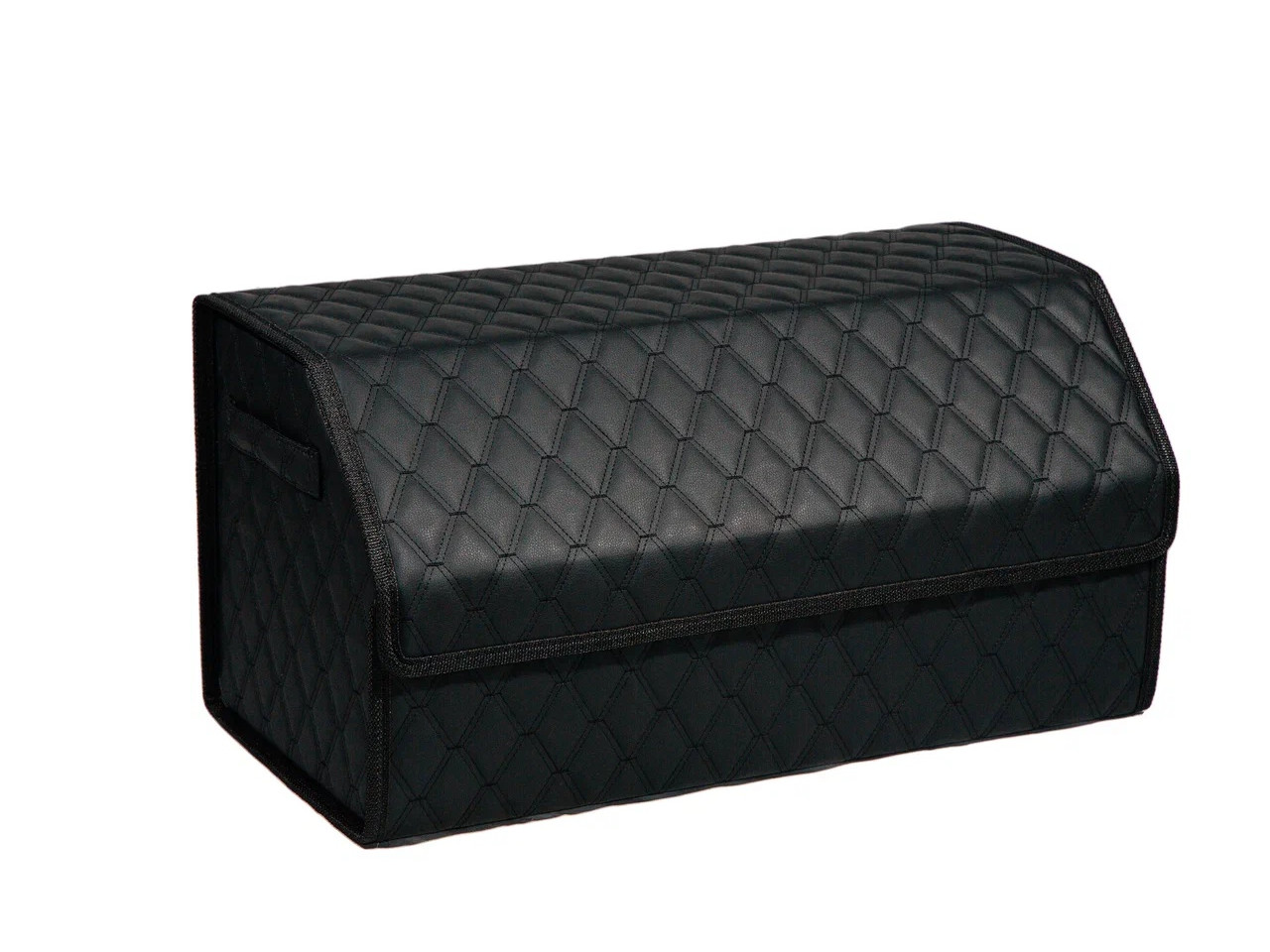 FOR CARS | 3D органайзер | ВЫСОКИЙ черный/черная нить/черный кант,экокожа,размер XL(70*25*35 см.)  | 1