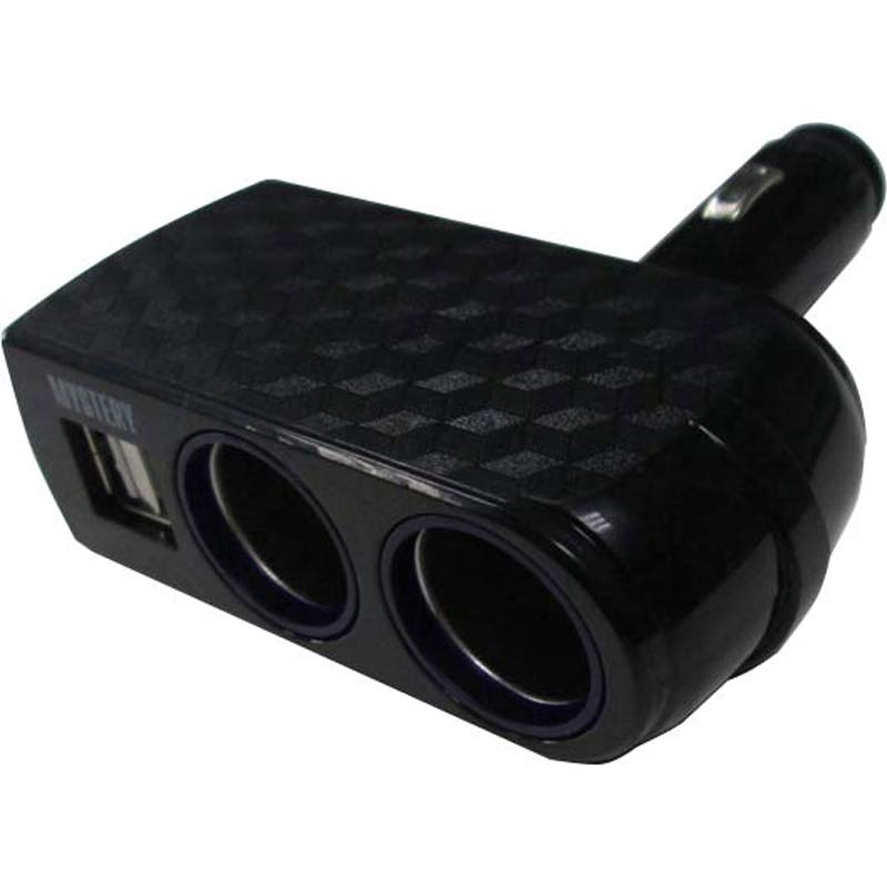 Mystery | MCU-2/2U | разветвитель прикуривателя для 2-х устройств + 2USB 5V, 12В / 24В  | 1
