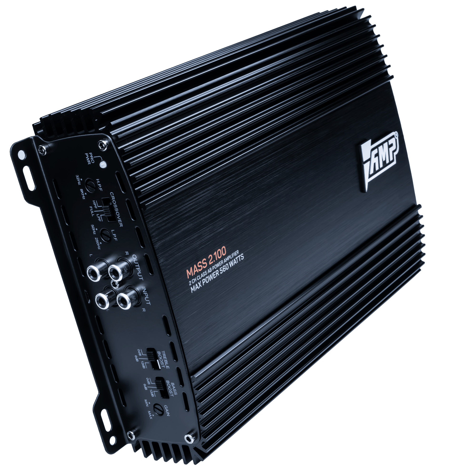 AMP | MASS 2.100 | 2-кан, класс AB, мощность RMS 280 Вт х1 ( 4 Ом ), 140Втх2 ( 2 Ом ) | 4