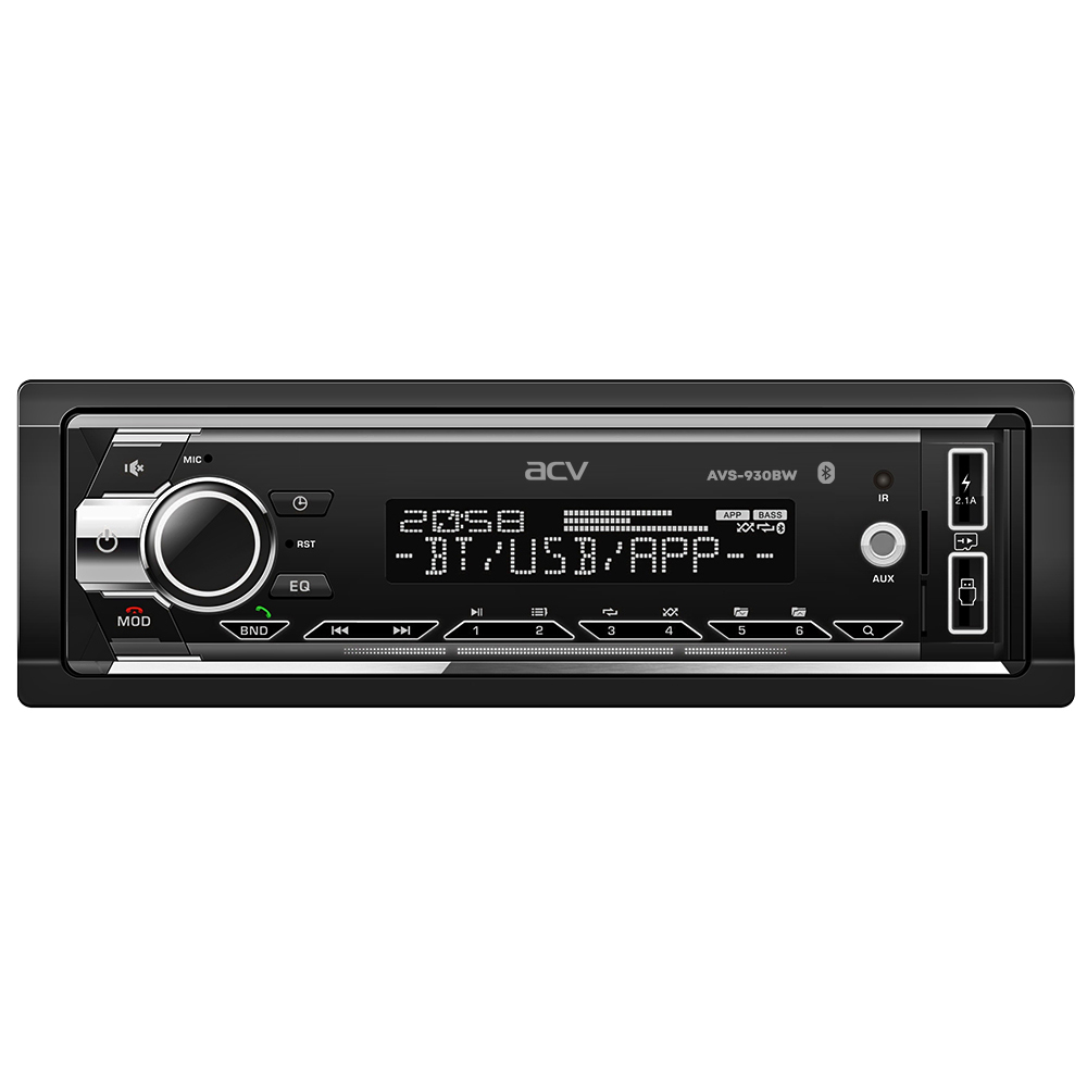ACV | AVS-930BW | 1din/белая/FM/MP3/USB/BT/SD/FM/4*50/Bluetooth/съемн.панель | превью 1