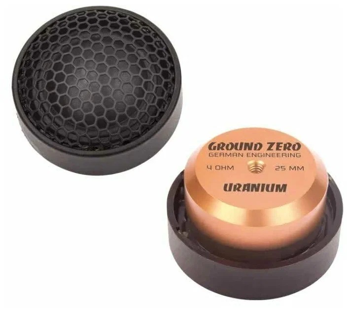 GROUND ZERO | GZRT 25SQ |  ВЧ-динамики 1" (25мм), 70/110 Вт, 2,5кГц-24кГц, 4Ом, 89дБ  | превью 3