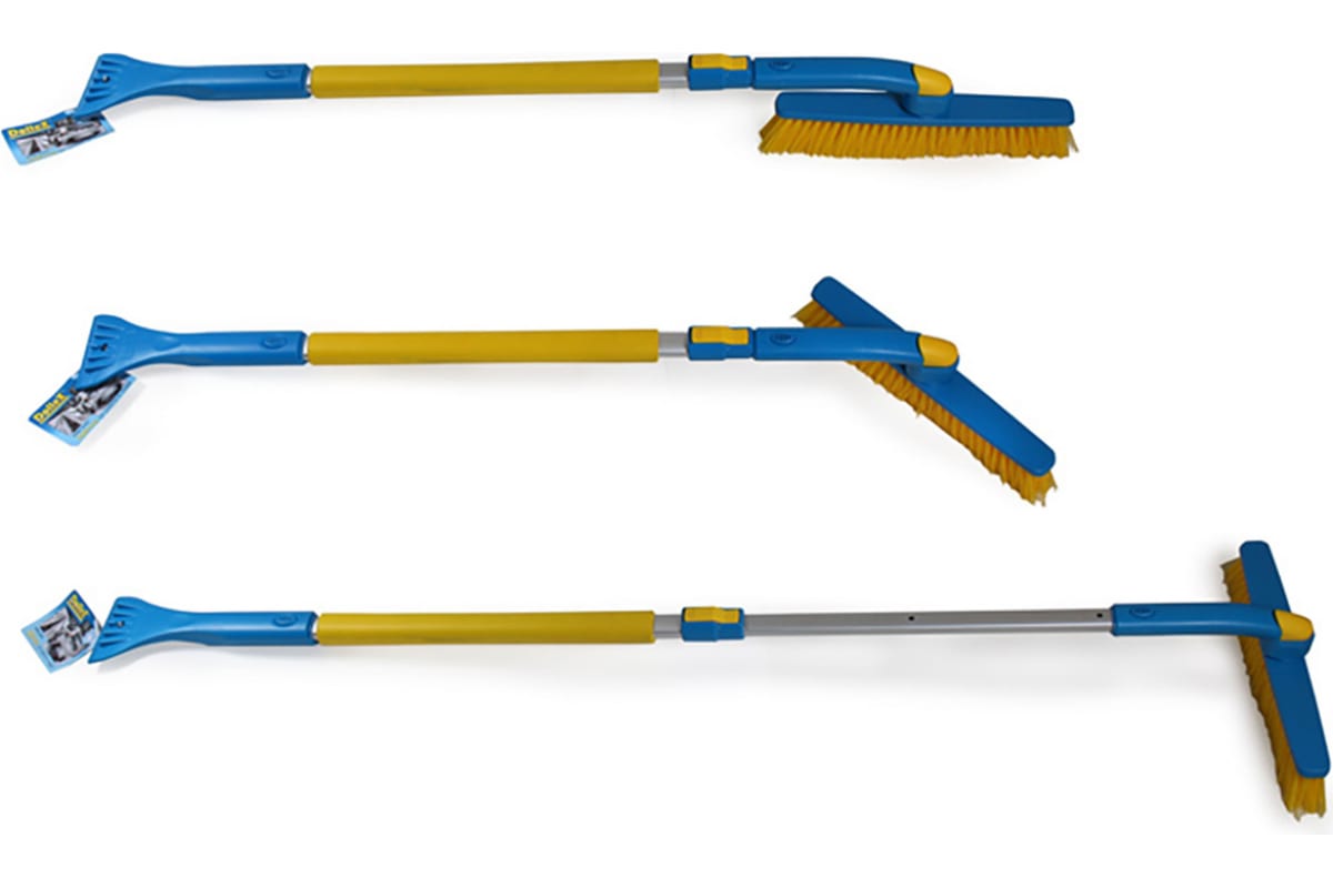 Dollex| SNW-2243 | Щетка сметка со скребком, раскладная телескопическая 90-130 см| превью 3