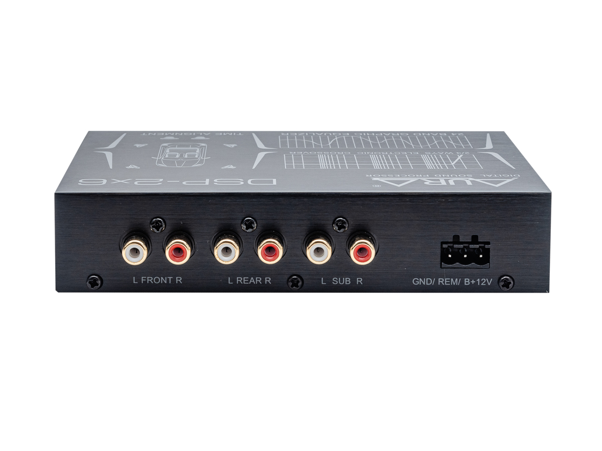AurA | DSP-2x6 | DSP процессор, входы: 2 RCA, выходы: 6 RCA, BT, USB, APP | 3